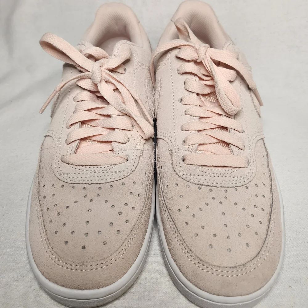 Nike Court Vision Low Orange Pearl Pink And White Size 8 - Picture 3 of 5